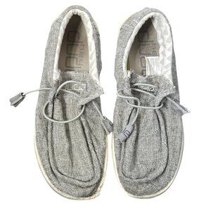 Hey‎ Dude Mens Wally Linen Iron Loafer Slip On Shoes Size 9 Comfort Casual Light